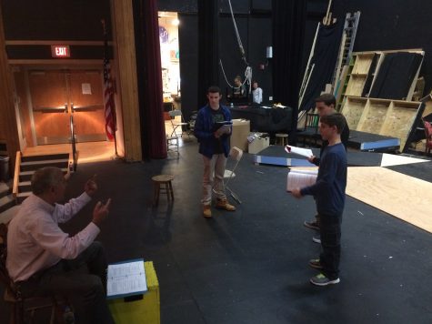 Mr. Jacob directs his actors in the upcoming performance of "Great Expectations."