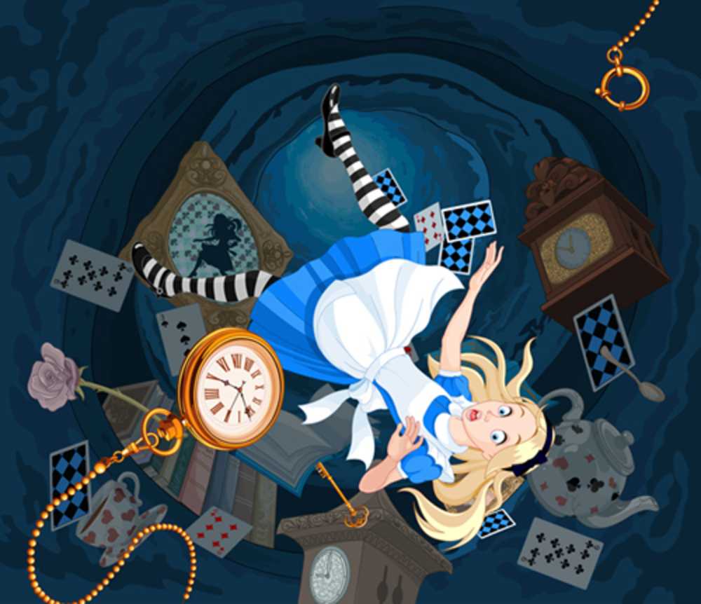 Disney Alice In Wonderland Falling Down The Rabbit Hole