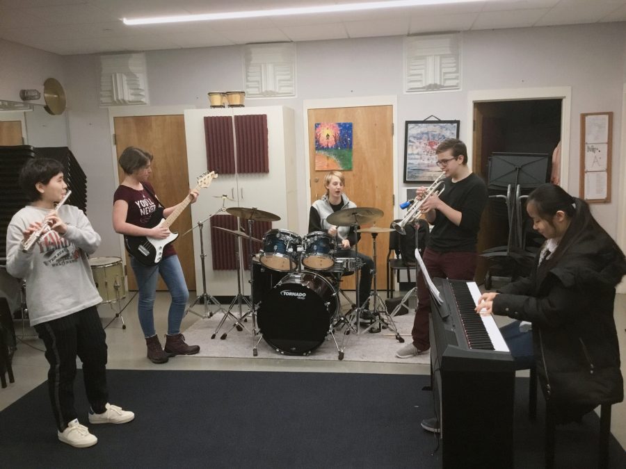 Band students learn to compose their own music. Photo by Luca Antonucci.