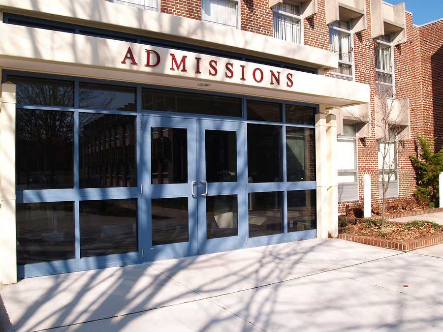 Admissions building on a college or university campus. Photo purchased from BigStock.com