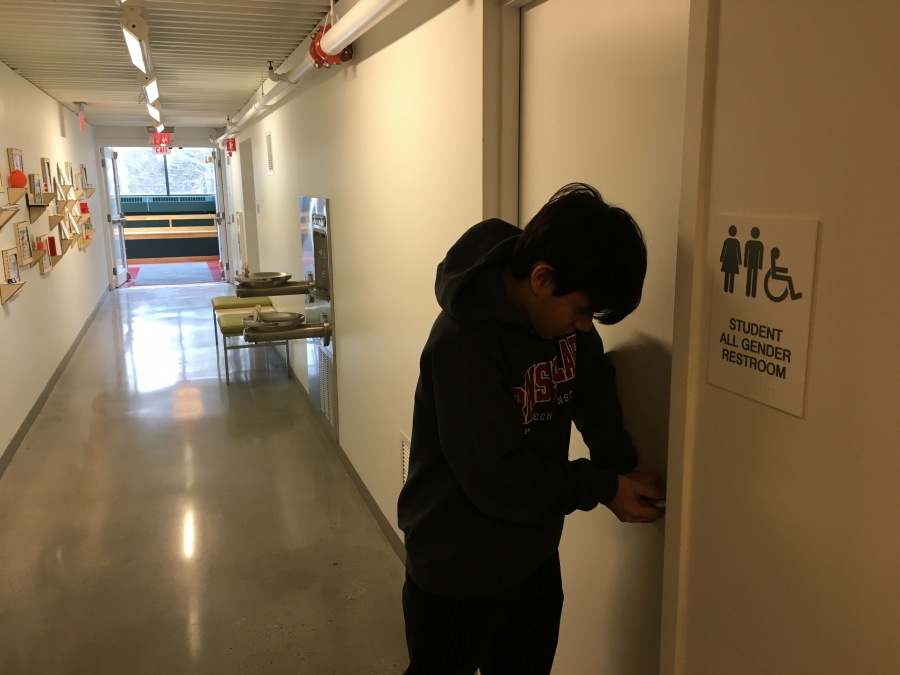 A former all-gender student bathroom is now locked and only open to faculty due to substance use concerns.