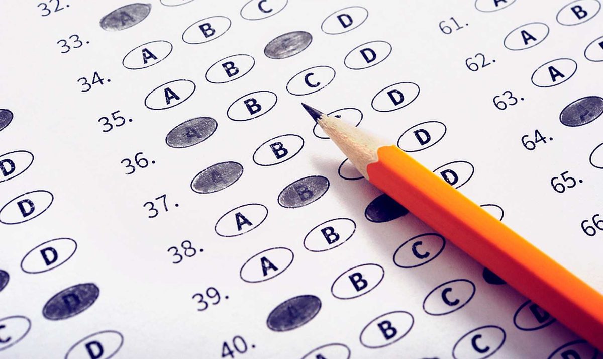 Exam test sheet with pencil. Education concept. Photo illustration purchased from BigStock.com.
