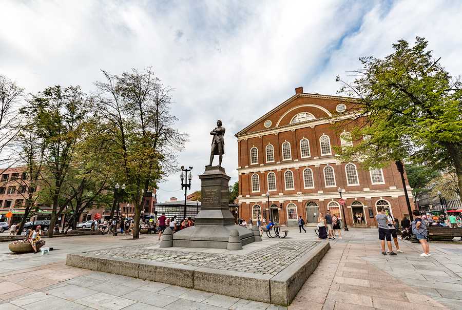 Statue of American Patriot Samuel Adams at Faneuil Hall in Boston. Photo purchased from BigStock.com. 