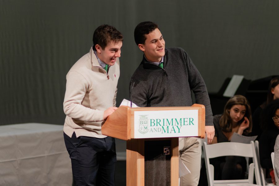 Olivier Khorasani '20 and Miles Munkacy '20.