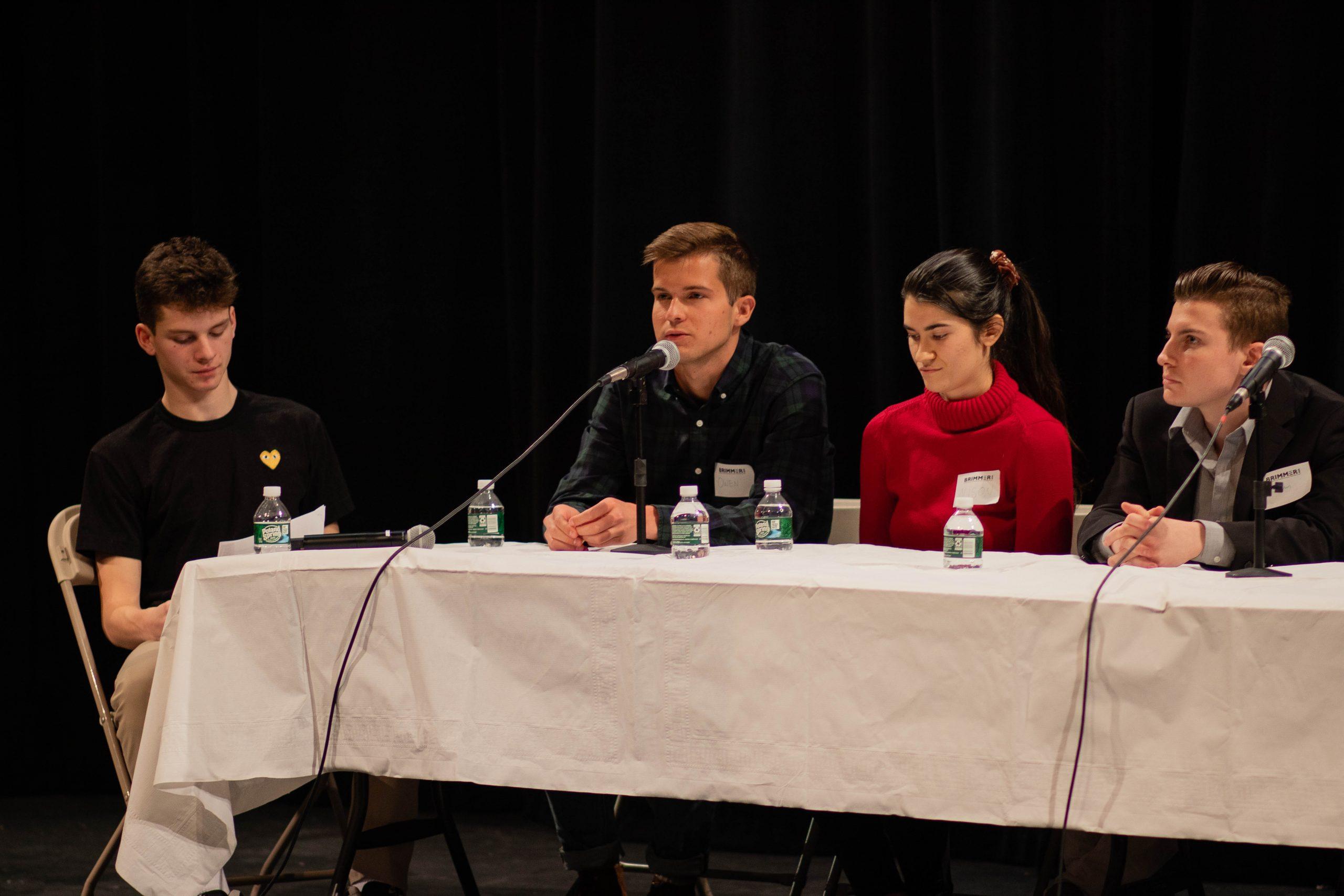 Alumni+spoke+on+a+panel+about+their+experiences+at+Brimmer.