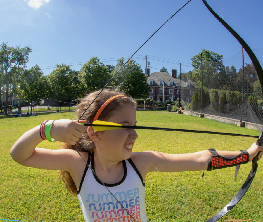 A+2019+camper+practices+her+archery.+For+the+first+time+since+the+summer+program+lunched%2C+nearly+30+years+ago%2C+it+will+remain+closed+this+summer.+