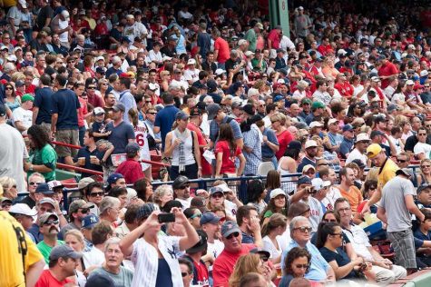 Boston - August 8: New York Yankees and Boston Red Sox fans in the stands on August 8 2011 at Fenway Park in Boston. Photo purchased from BigStock.com. 