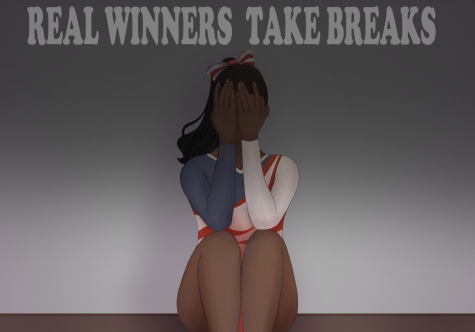 All winners, even Simone Biles, can take breaks. Cartoon by Jennifer Ngo 22.