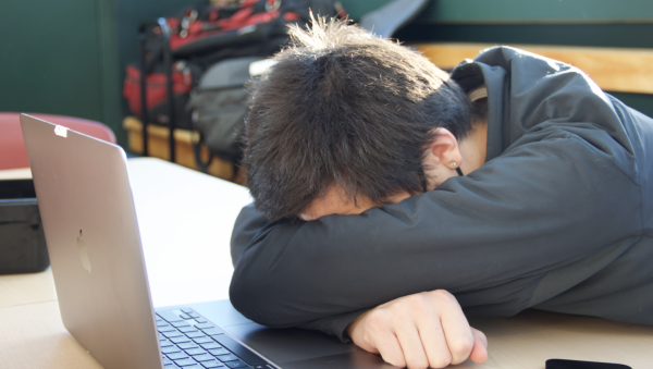 Students at the School report getting less than 8-10 hours of sleep per night. 