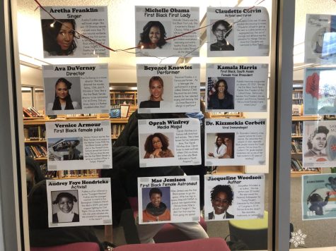 Librarian Elyse Seltzers Black History Month posters. 