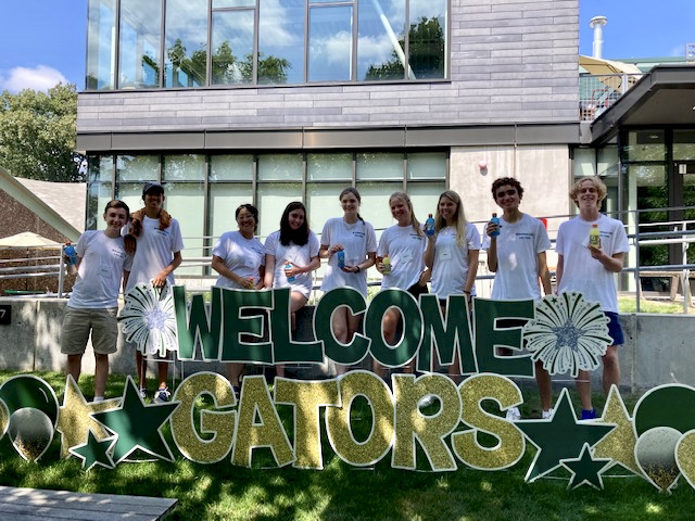 The Gator-Aides pose with Gatorade after Orientation.
