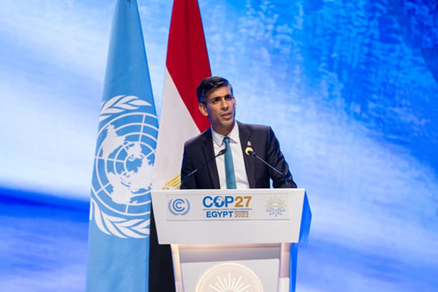United Kingdom Prime Minister Rishi Sunak delivers remarks at COP27.