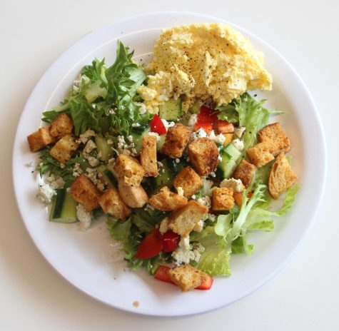Alternative to pork buns: mixed green salad