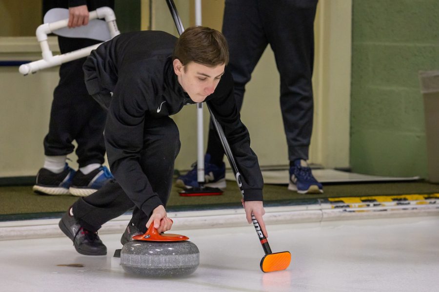 Daniel Murray '23 competes in his final Bonspiel.