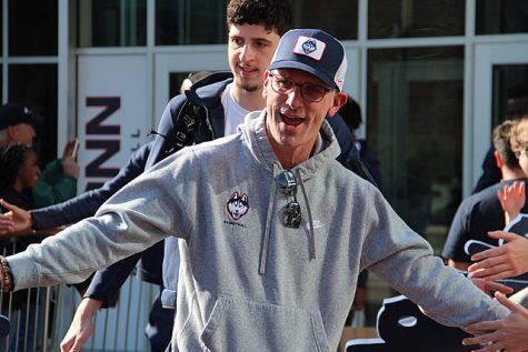 Coach Dan Hurley speaks out before team departs for the Final Four - 
Photo Courtesy of Wikimedia Commons