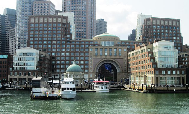 Location of where students board for this year's prom, Rowes Wharf. 