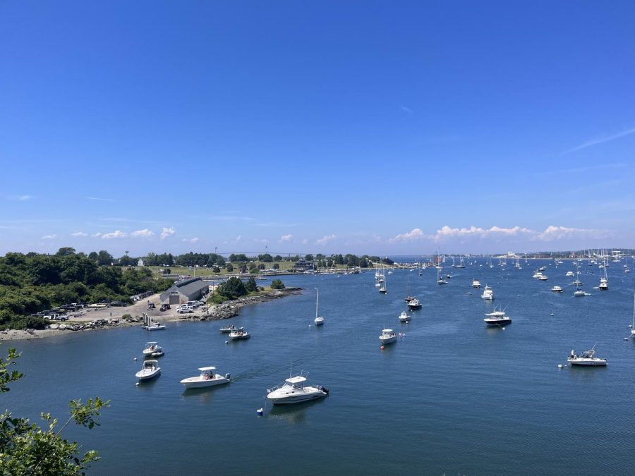 Summer in Newport attracts several boaters in the waters of Brenton Cove. Photo Courtesy of Evan Michaeli. 