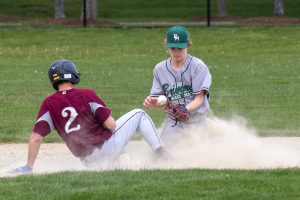 Christoph Kasper 25 tries to get the out at last years semi-finals against Gann, with the Gators coming up short, 13-3. Today at 4:15 p.m., the team will get the chance for revenge when they face off against the Red Heifers for the season-opener. 