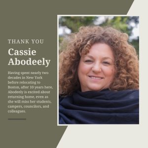 Cassie Abodeely Leaves the School after Ten Years of Service