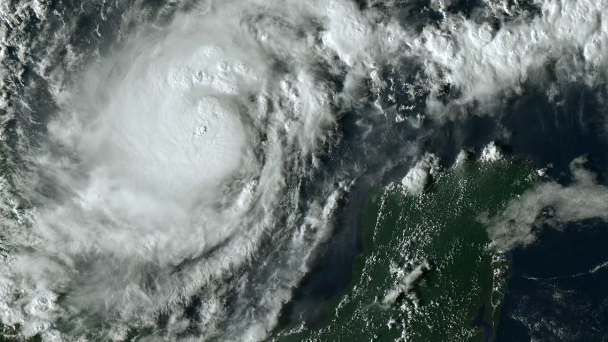 Hurricane Milton off the coast of Mexico on 6 October 2024
