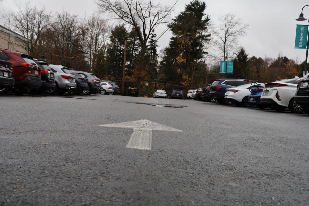 The entrance to the gym parking lot from Middlesex Road.