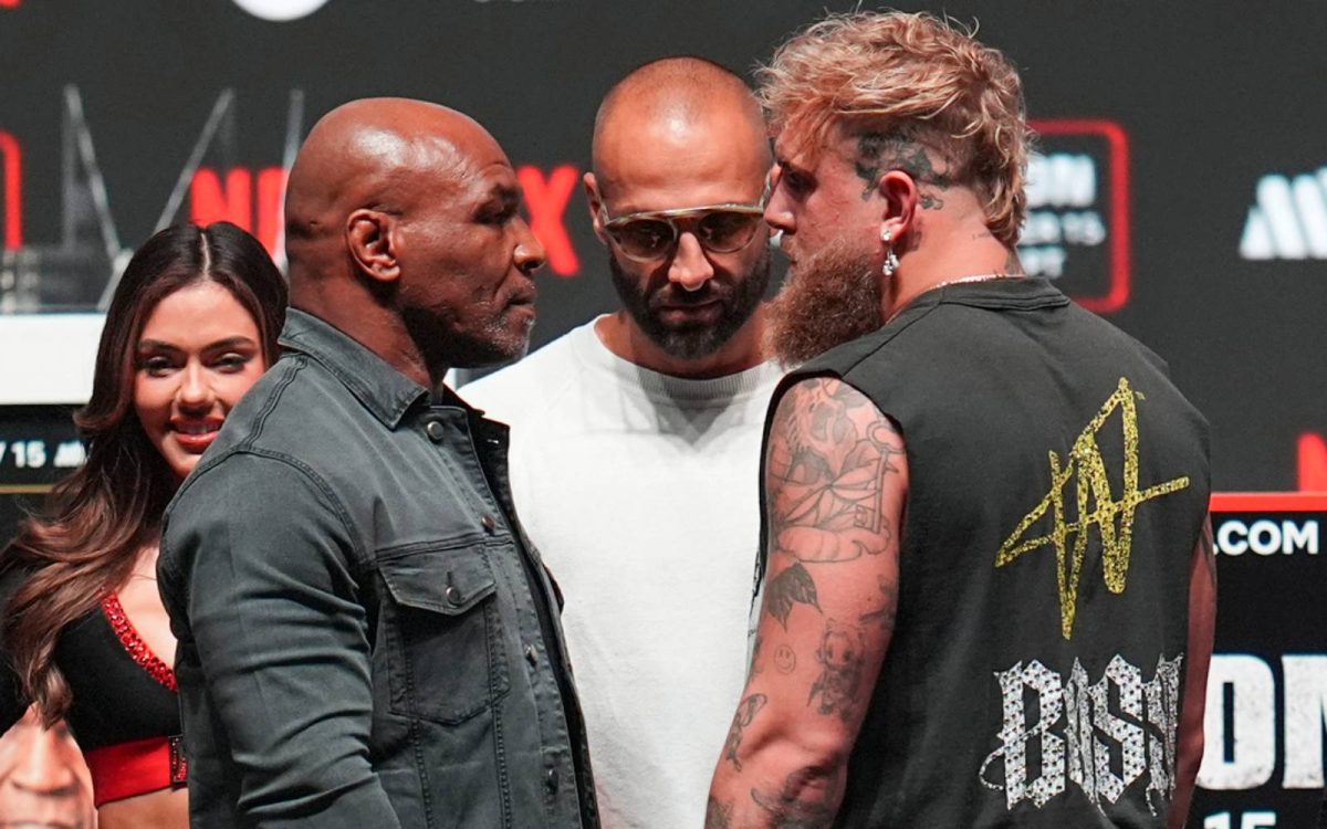 Jake Paul and Mike Tyson face off against each other. Photo courtesy of Free Malaysia Today.