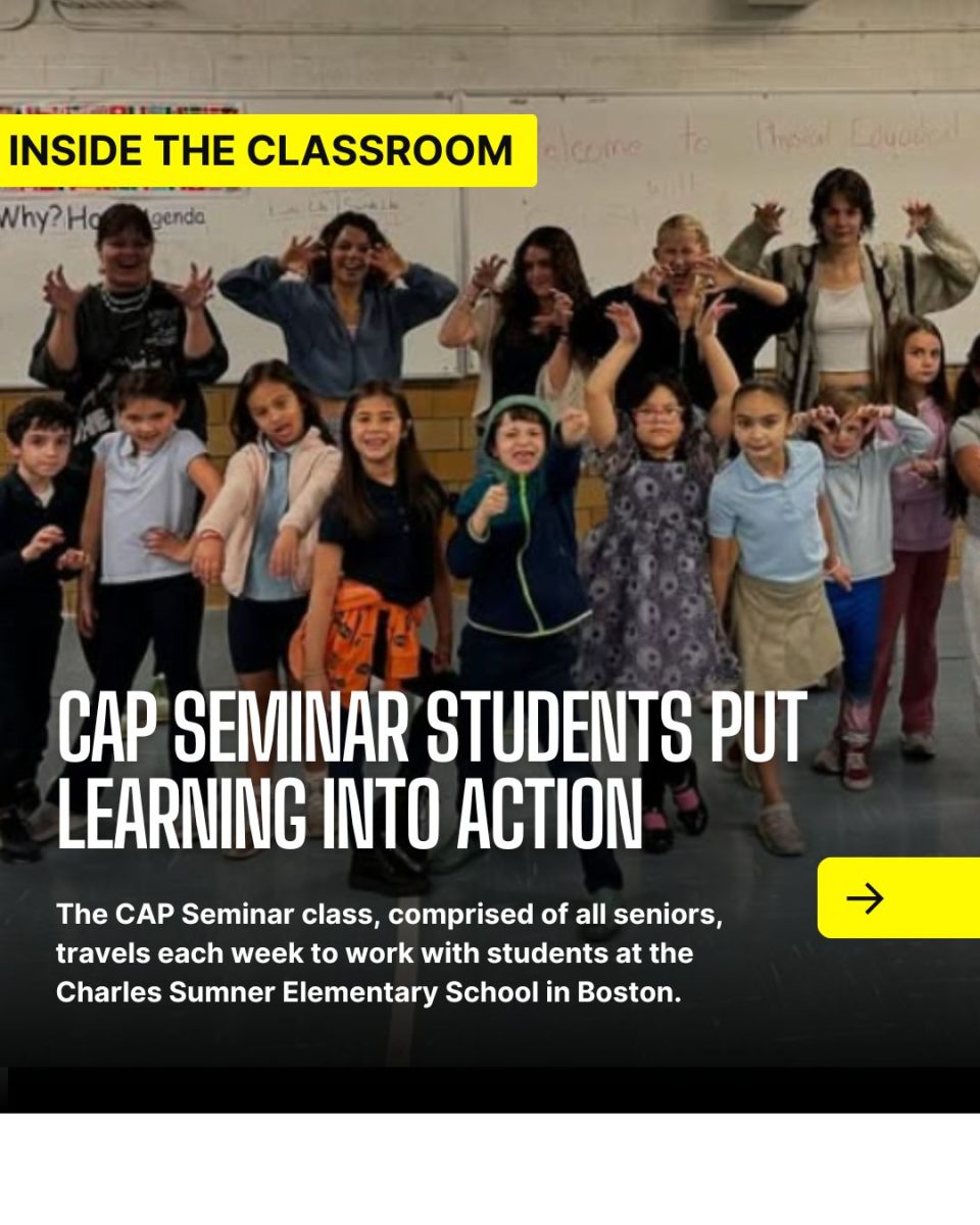 CAP Seminar students teach kids at the Sumner School. Photo by Bill Jacob