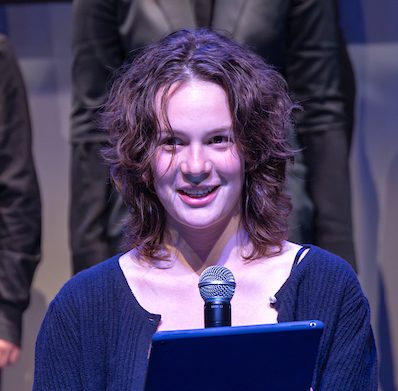 Maddie Pogoda '25 introduces her long-requested song, "Danny Boy" by Frederic Weatherly. 