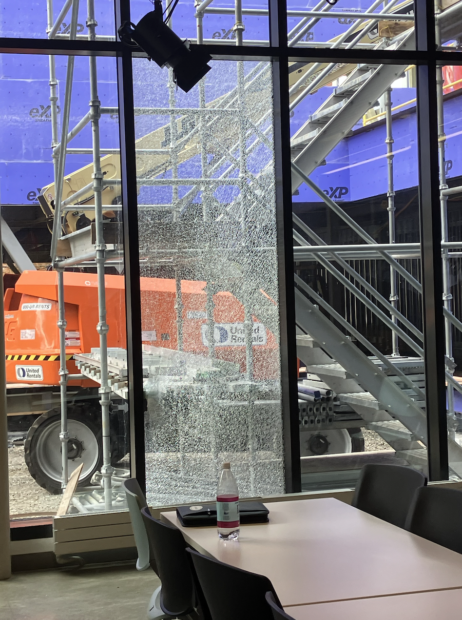 No one was hurt in a minor construction incident. 
