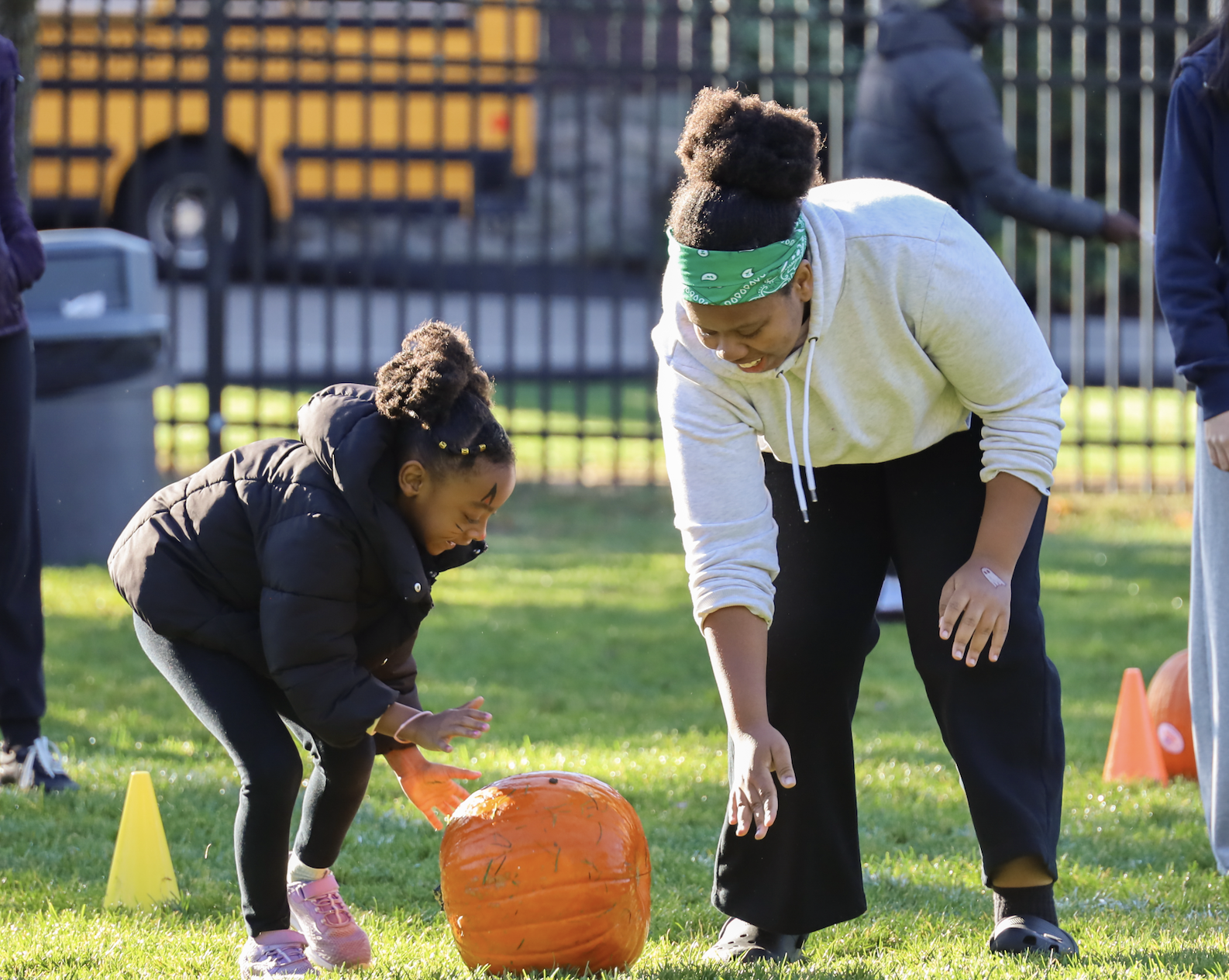 Lower, Middle, and Upper School students came together on the field today for Harvest Fest, enjoying an hour of fun with live music from Gator Scales, cider donuts, drinks, pumpkin rolling, limbo, and plenty of time to relax and hang out.