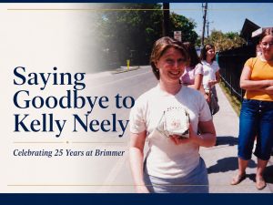 Kelly Neely, earlier in her career, stops for a photo by Middlesex Road. Photo courtesy of Brimmer and May.