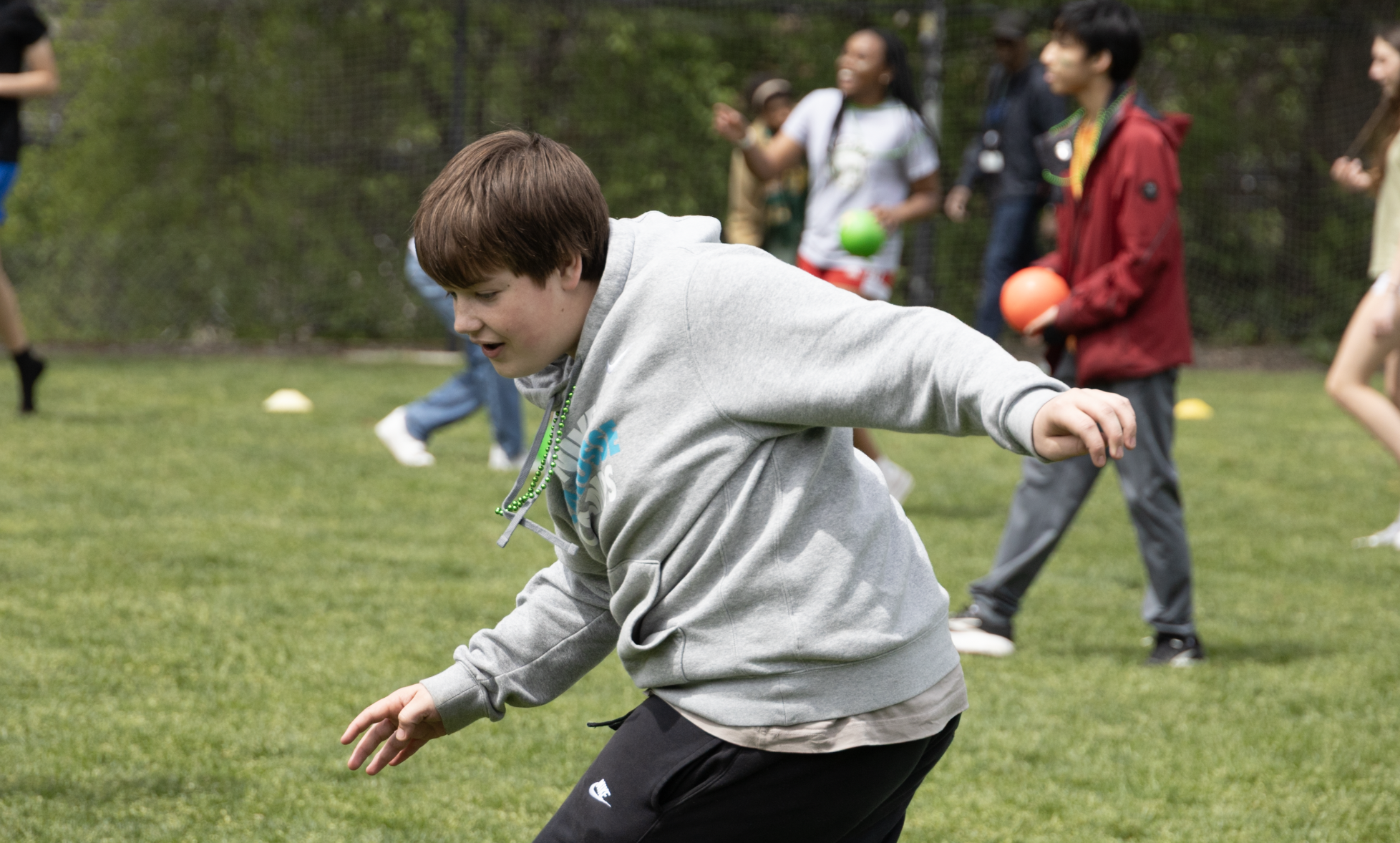 Green wins revived Green and White Games in dodgeball finale.