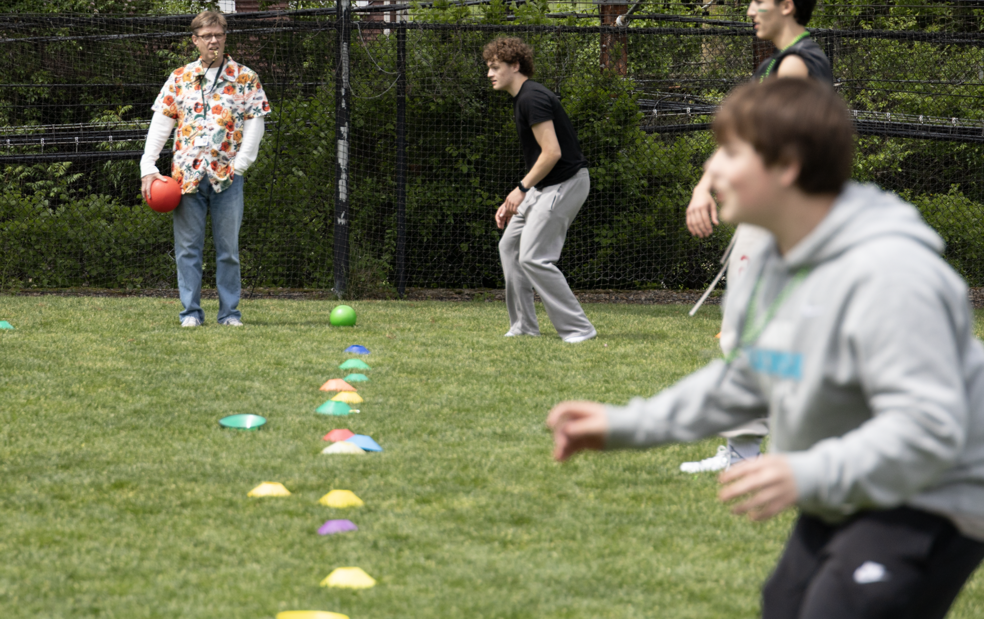 Green wins revived Green and White Games in dodgeball finale.